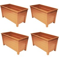 Terracotta Grosvenor Trough Patio Planter Rectangle 55cm - Terracotta / 4