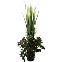 UV Potted UV Grass Plant with Artificial Display Foliage - Potted UV Grass with Foliage