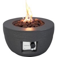 Field and Flame Marilla Gas Fire Pit in Grey - Grey