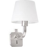 Essential 1 Light Indoor Wall Lamp with Shade - White