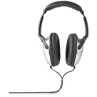 Wired Over-Ear Headphones with Extra Long 6m Cable - Black/Silver
