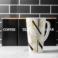 Golden Art Deco Latte Mug - Gold