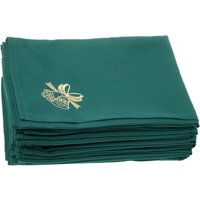Spun Polyester Xmas Table Napkins - Green