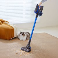 Handheld Cordless Vacuum Cleaner with Long Battery Runtime - Blue+Black