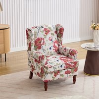 High Wingback Armchair - Red