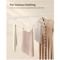 SONGMICS Non-Slip Space-Saving Clothes Hangers - White / 0.6cm / 2.4kg