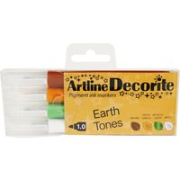 Artline Decorite Earth Bullet Tip Marker Pens for Decorating - Earth