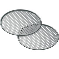 MasterClass Non-Stick Pizza Crisper Set - Grey - Grey