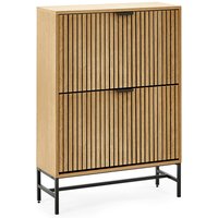 Sia Shoe Storage Cabinet - Natural Oak Effect