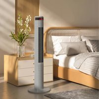 HOMCOM 117cm Oscillating Tower Fan - Grey