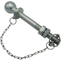 Tow Ball Long Shank 50MM & Chain (25MM Thread 1" 2 Ton Tractor ATV Quad Trailer Hitch)