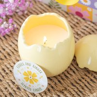 Citrus and Ginger Egg Shaped Candle - Yellow