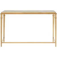 Alvaro Console Table with White Marble Top - Gold