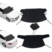 Car Front and Rear Windshield Cover - Black