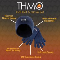 Kids Thinsulate Hat & Gloves Winter Set - Navy