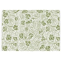 Green Oak Leaves & Berries Worktop Saver - Small Textured Glass Chopping Board - Green