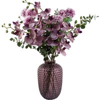 Leaf Artificial Pack of 6 x 100cm Phalaenopsis Orchid Purple Stem Flowers | Size: 6 x 100 cm