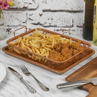 Homiu Rectangle Crisper And Tray Set Non Stick Copper - Copper