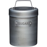 Industrial Kitchen Vintage-Style Metal Sugar Container - Grey