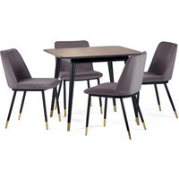 Findlay Square Table and Delaunay Chairs Set - Grey