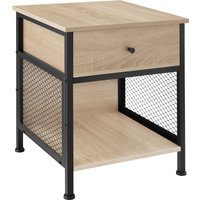 Bedside Table Killarney - Industrial Wood Light, Oak Sonoma