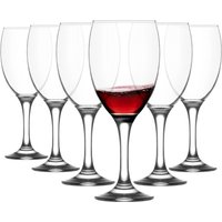 Empire Red Wine Glasses - 590ml - Pack of 6 - Clear
