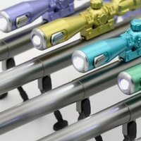 Sniper Shaped Pen With LED Light - Blue
