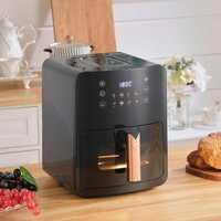 Digital Air Fryer with Viewing Window - Black