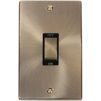 Antique Brass 2 Gang Ingot Size 45A Switch - Antique Brass