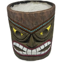 Tiki Style Planter - Brown