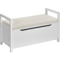 Entryway Shoe Storage Bench - Black / White