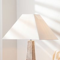 40cm Cotton Tapered Square Lamp Table and Floor Pyramid Lampshade - Cream