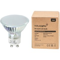 4 Pack GU10 White Glass Bodied Spotlight LED 3W 3000K 280lm Light Bulb - White