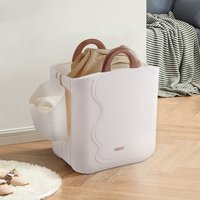 Foldable Laundry Basket with Underwear Basket - White