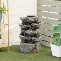 Outdoor Electric Rockery Fountain - Grey