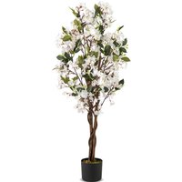 4ft Tall Artificial Bougainvillea Tree - White