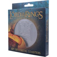 The Lord of the Rings Set of 4 Embossed Metal Coasters - Multi
