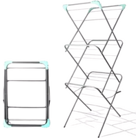 3 Tier Clothes Dryer Airer Foldable Laundry Rack - Silver