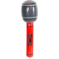 Cheetah Party Inflatable 30cm Microphone Yodel - Red