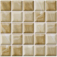 10-Pack 3D Self-Adhesive Faux-Tile Wall Stickers - Warm Beige