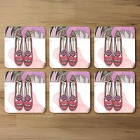 Lips Shoes Coaster - Pink