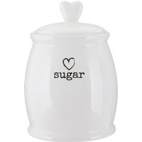 Charm White Dolomite Sugar Canister - White
