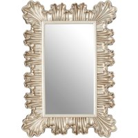 Charlene Brushed Gold Rectangular Wall Mirror - Silver