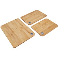Aleki Set Of Three Chopping and Serving Boards With Rings - Natural
