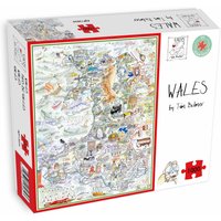 Tim Bulmer 1000 Piece Map of Wales Jigsaw Puzzle - Neutral