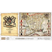 Hampshire Historical Map 1000 Piece Jigsaw Puzzle (1610) - Neutral