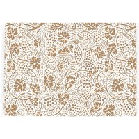 Gold Oak Leaves & Berries Worktop Saver - Small Textured Glass Chopping Board - Gold