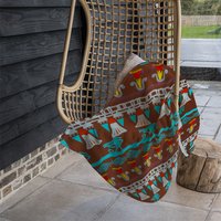 Ethnic Silhouettes Blanket - Black