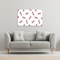 Dog Bone Gallery Canvas - Red / 61cm / 41cm