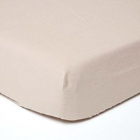 Linen Extra Deep Fitted Sheet - Natural / Single